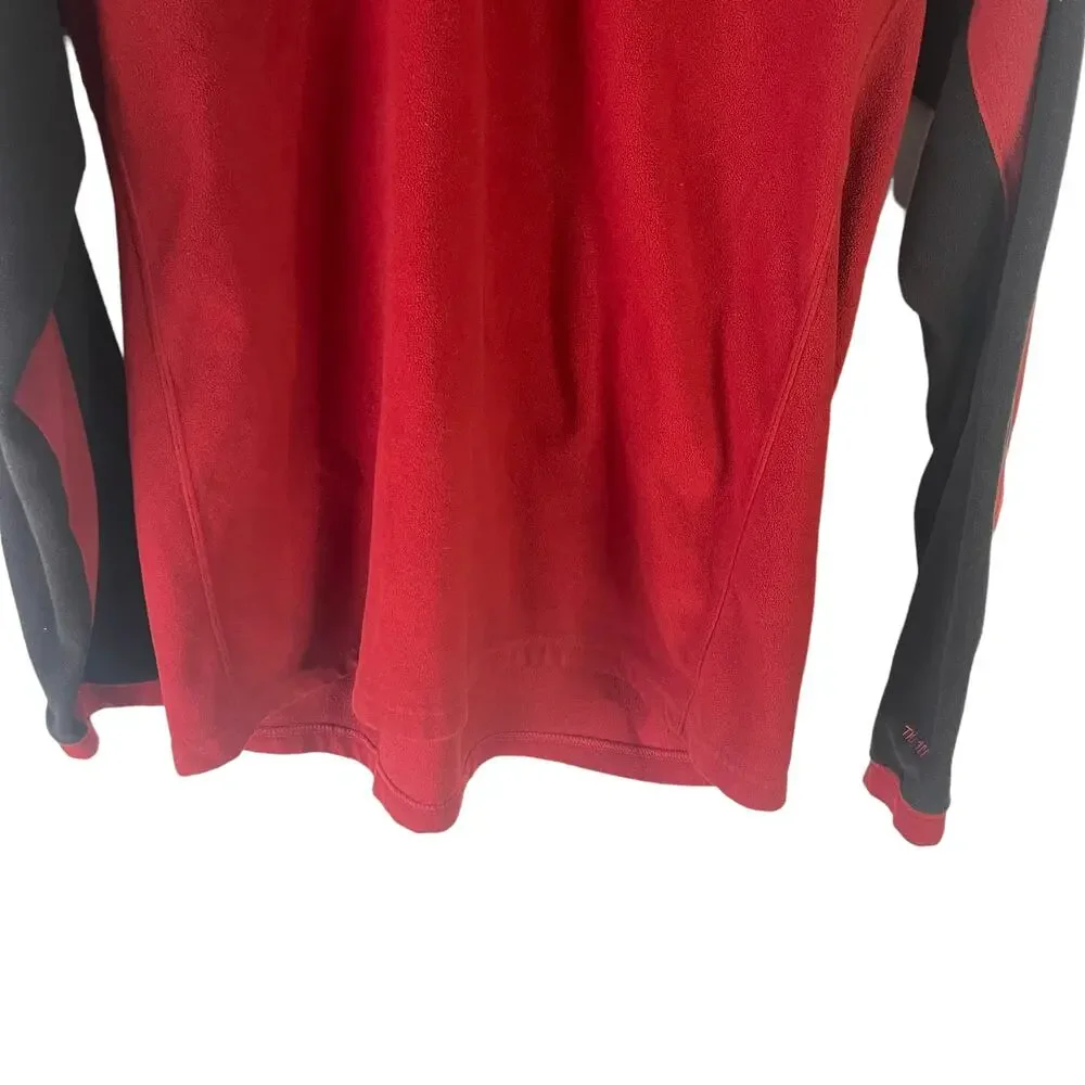 The North Face Men's Size Large Red Black 1/2 Zip Tka 100 Pullover‎ Sweater